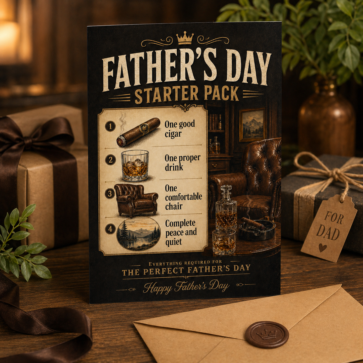 Fathers Day Card -  Fathers Day Starter Pack