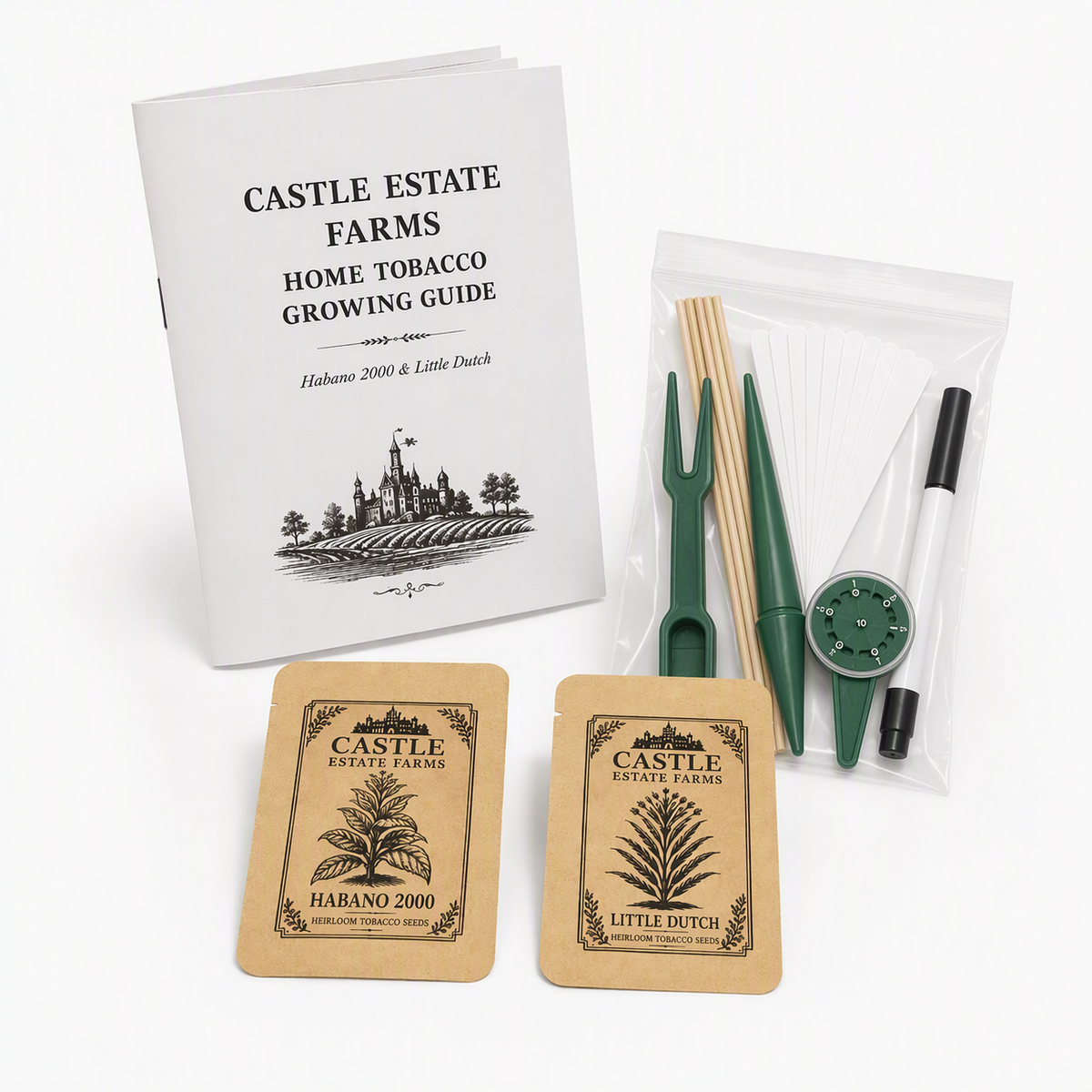Tobacco Growing Kit, Grow Your Own Tobacco from Seed, Habano 2000 & Little Dutch Heirloom Seeds, Gardening Gift Box