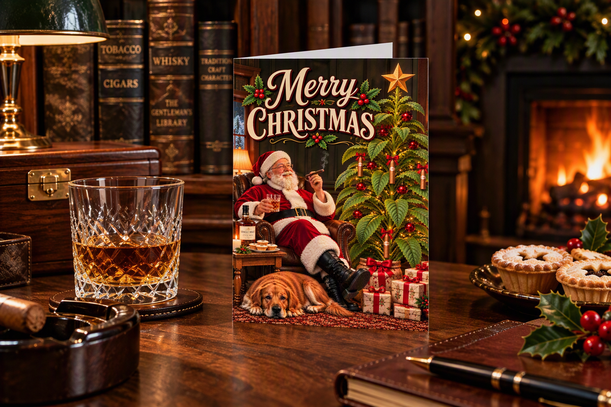 Christmas Card - Merry Christmas Cigar Lovers
